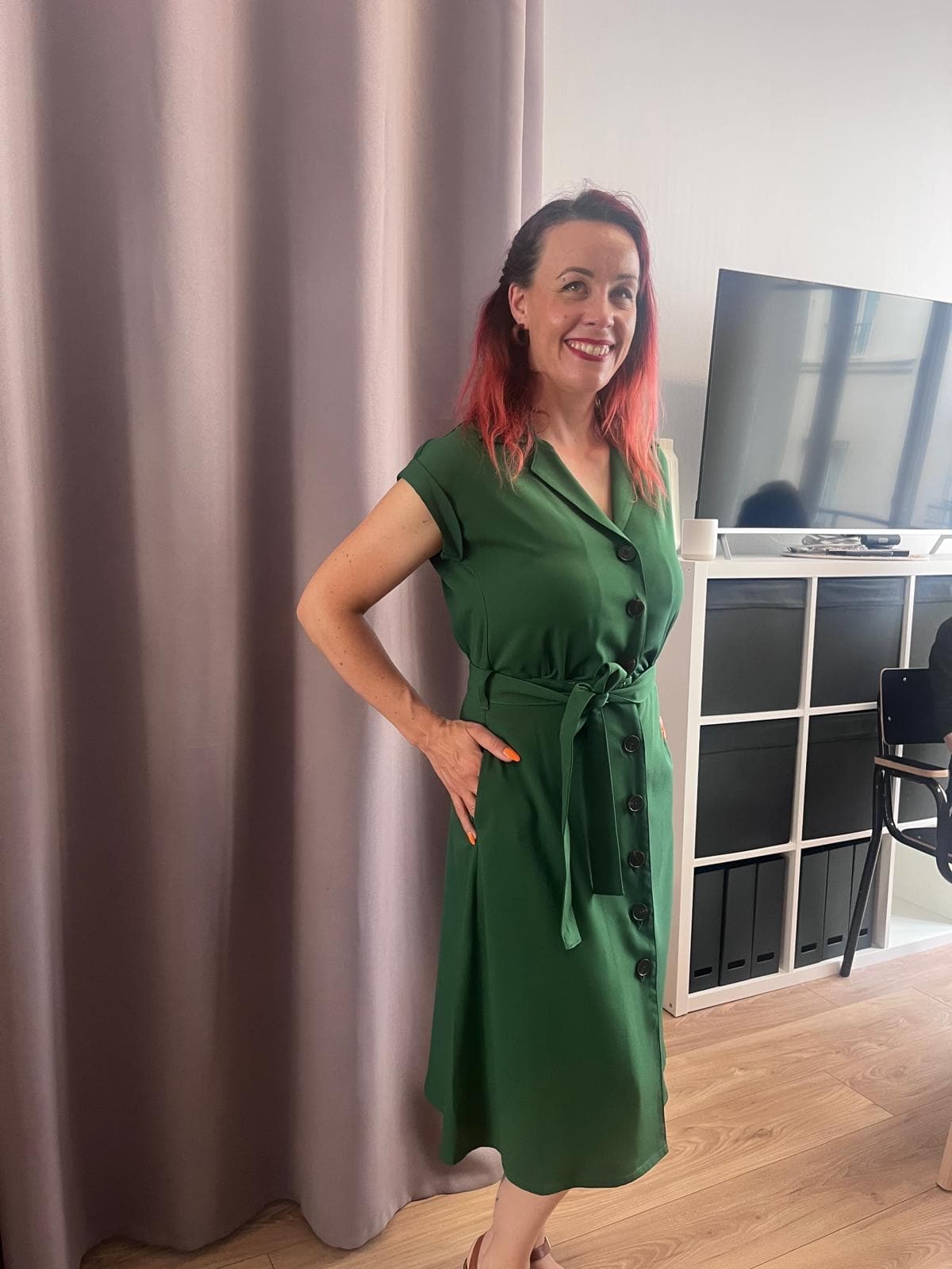Erika Lesellier dans la robe Céline
